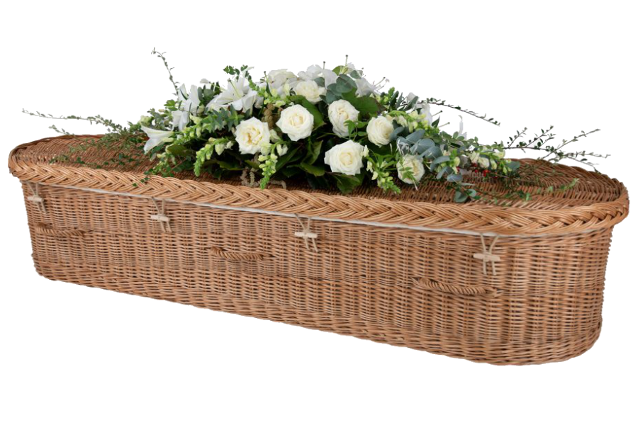 Curved End Willow Coffin