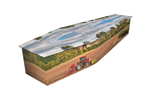 countryside picture coffin