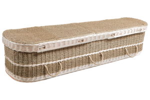woven seagrass coffin